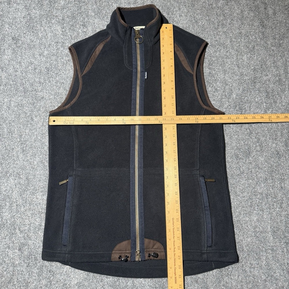 Barbour Fleece Vest Men's L Langdale Gilet Black Full Zip Outdoor Trim - Picture 8 of 13